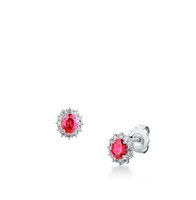 Boucles d'oreilles Mirco Visconti Femme in Or blanc Rubino 0.76 Ct Z685S/A5R - Z685S/A5R